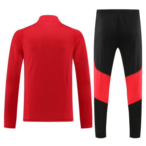 23-24 Flamengo Red Half Pull Tracksuit (半拉链)