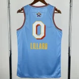 25-26 ALL-STAR LILLARD #0 Light blue Top Quality Hot Pressing NBA Jersey
