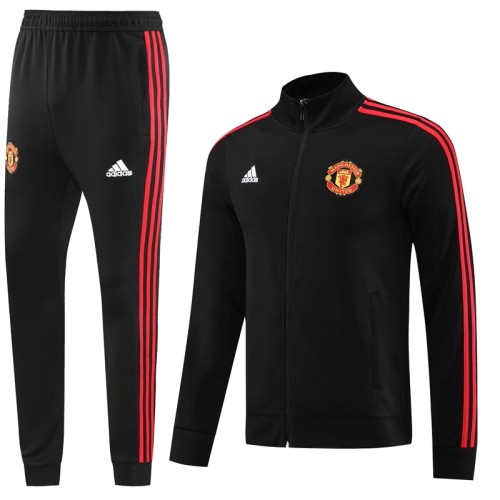 23-24 Man Utd Black Jacket Tracksuit #03