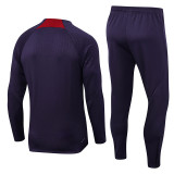 23-24 PSG Purple Half Pull Tracksuit (半拉链)