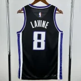 23-24 Kings LAVINE #8 Black Top Quality Hot Pressing NBA Jersey