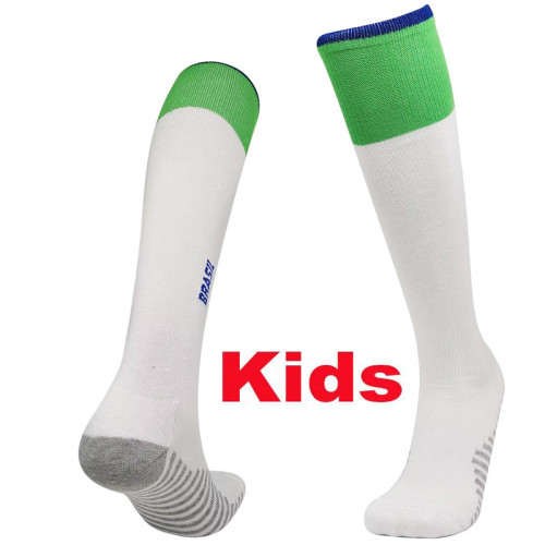 22-23 Brazil Home White Kids Socks (儿童)