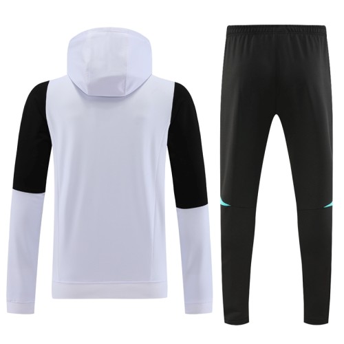 23-24 Man Utd White Hoodie Jacket Tracksuit