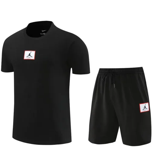 2024 JORDAN Black Training Short Suit #2222 (100%Cotton)纯棉
