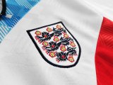 1990 England Tricolor Retro Soccer Jersey