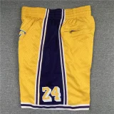 Bryant Yellow City Edition Top Quality NBA Pocket Pants *科比
