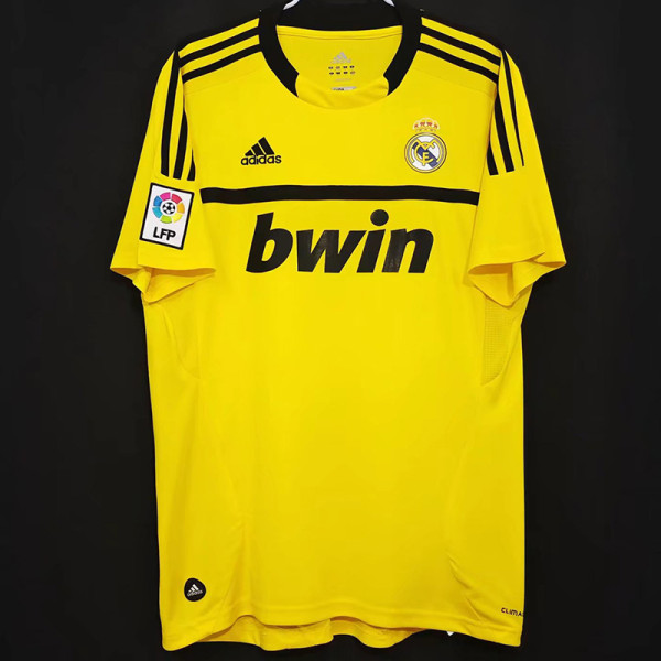 2011-2012 RMA Yellow GoalKeeper Retro Soccer Jersey