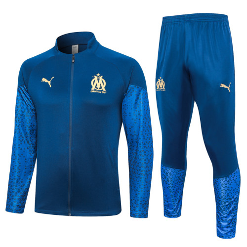 23-24 Marseille Dark Blue Jacket Tracksuit # A686