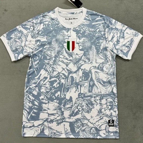 24-25 Italy Grey White Special Edition Fans Soccer Jersey