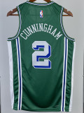 22-23 Pistons CUNNINGHAM #2 Green City Edition Top Quality Hot Pressing NBA Jersey