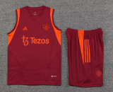 23-24 Man Utd Red Tank top and shorts suit