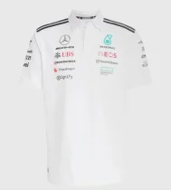 2025 F1 MMercedes White Polo Racing Suit(有领)