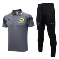 23-24 Dortmund Grey Polo Tracksuit #C989
