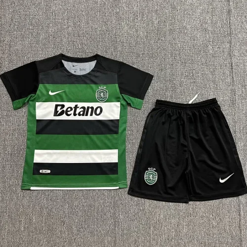 24-25 Sporting Lisbon Home Kids Soccer Jersey