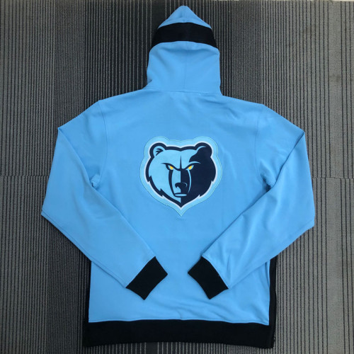 2022 GRIZZLIES Player GI Blue Zip hoodie Jacket