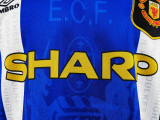1996-1997 Man Utd Blue Away Retro Soccer Jersey