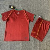 2006 Portugal Home Kids Retro Soccer Jersey