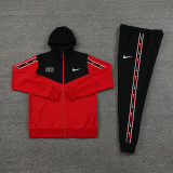 23-24 NK Black Red Hoodie Jacket Tracksuit #NM06
