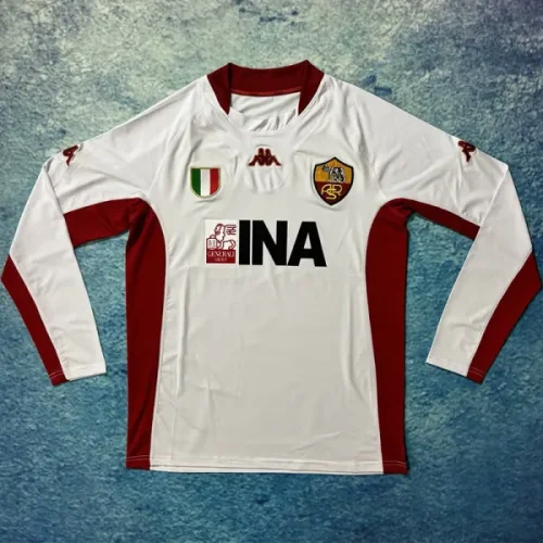 2001-2002 Roma Away Retro Long Sleeve Soccer Jersey(长袖)