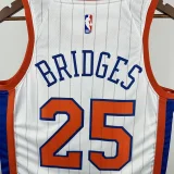 24-25 KNICKS BRIDGES #25 White City Edition Top Quality Hot Pressing NBA Jersey