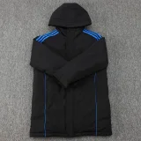 24-25 ARS Black Hooded Windbreaker Fabric Cotton Coat #G193
