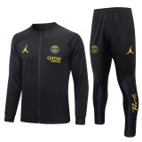23-24 PSG Jordan Black Jacket Tracksuit #A655