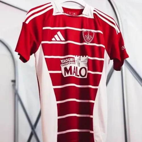 24-25 Stade Brestois UCL Home Fans Soccer Jersey (欧冠版)