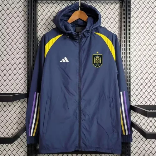 24-25 Spain Dark blue Windbreaker