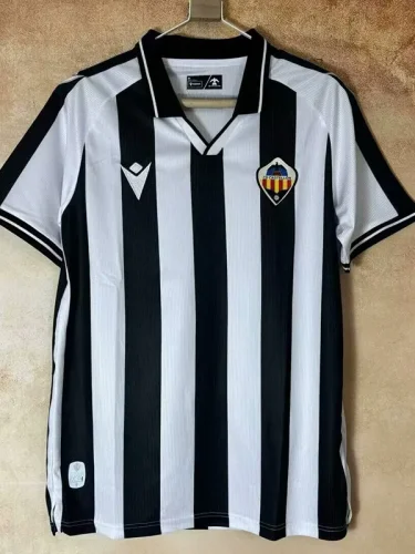 25-26 UD Levante Black White Fans Soccer Jersey