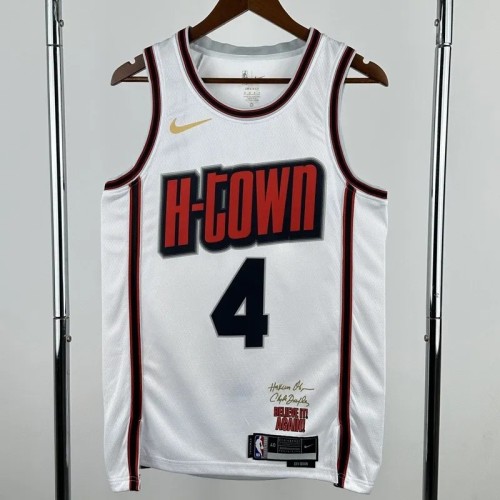 24-25 ROCKETS GREEN #4 White City Edition Top Quality Hot Pressing NBA Jersey