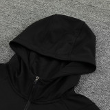 23-24 Algeria Black Hoodie Jacket Tracksuit