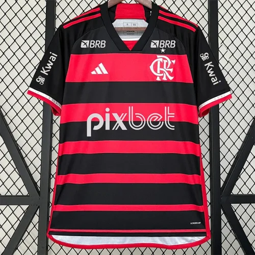 24-25 Flamengo Home Print All Sponsor Fans Soccer Jersey
