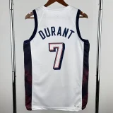 2024 Olympic Game USA DURANT # 7 White Basketball Jersey