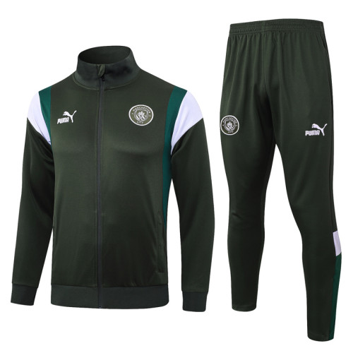 23-24 Man City Dark Green Jacket Tracksuit #A707