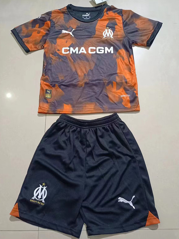 23-24 Marseille Third Kids Soccer Jersey