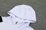 23-24 Man Utd White Hoodie Jacket Tracksuit