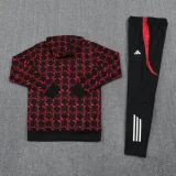 24-25 Man Utd Red Black Hoodie Tracksuit (卫衣套装)
