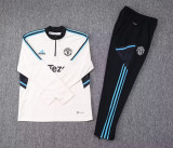 23-24 Man Utd White Half Pull Tracksuit (半拉链)