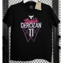 T166 BULLS DEROZAN #11 Black High Quality Casual T-Shirt T166 BULLS DEROZAN #11 Black High Quality Casual T-Shirt