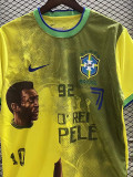 2022 Pele Commemorative Edition Yellow Soccer Jersey
