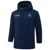 24-25 Napoli Royal Blue Hooded Windbreaker Fabric Cotton Coat #G238