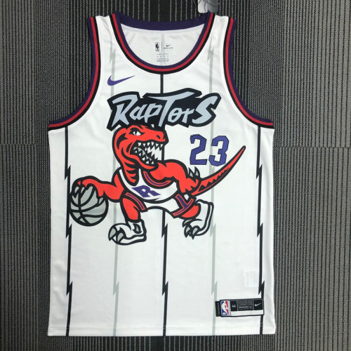 Raptors VANVLEET #23 White Retro Top Quality Hot Pressing NBA Jersey