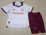 23-24 Man City Away Kids Soccer Jersey