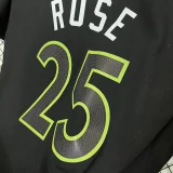 T181 Timberwolves ROSE #25 Black High Quality Casual T-Shirt