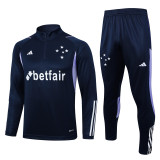 23-24 Cruzeiro Royal Blue Half Pull Tracksuit #B653(半拉链)