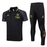 23-24 PSG Jordan Black Polo Tracksuit #C1011