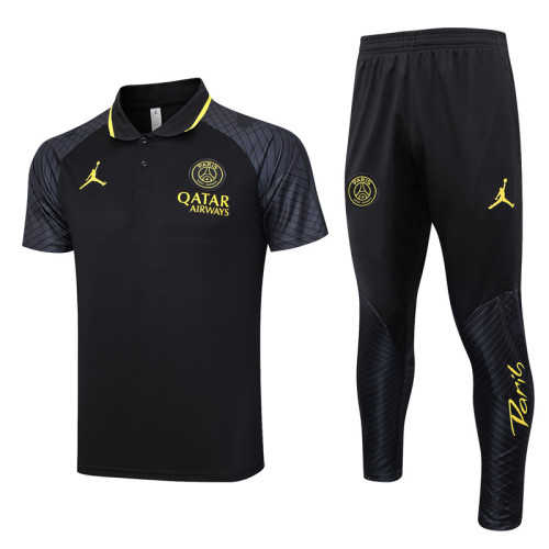 23-24 PSG Jordan Black Polo Tracksuit #C1011