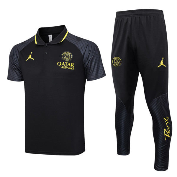 23-24 PSG Jordan Black Polo Tracksuit #C1011