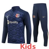 24-25 BAR Royal blue Kids Half Pull Tracksuit (童装)(半拉链)