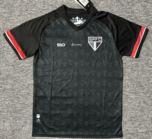 24-25 Sao Paulo Black Special Edition Fans Soccer Jersey